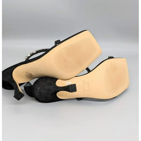 Marc Fisher Women's Dezzi Rhinestone Ankle Strap Sandal Black Size 7.5 MSRP $150 - Picture 7 of 8